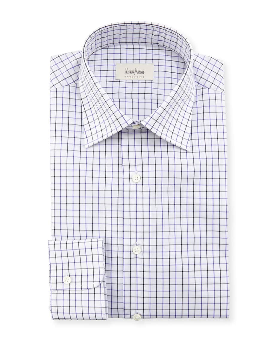 Neiman Marcus Tattersall Check Dress Shirt | Neiman Marcus