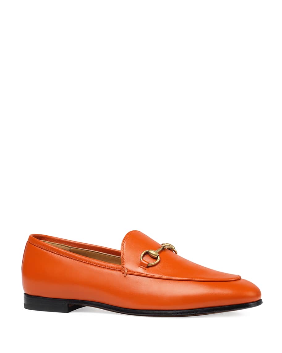 Gucci Jordaan Flat Leather Loafers Neiman Marcus