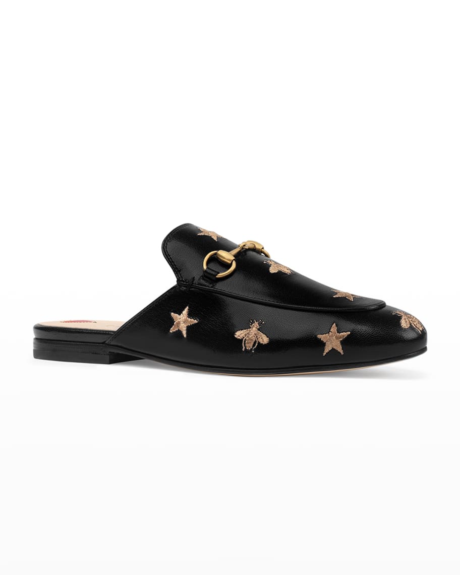 Gucci flat princetown bee & star mule store