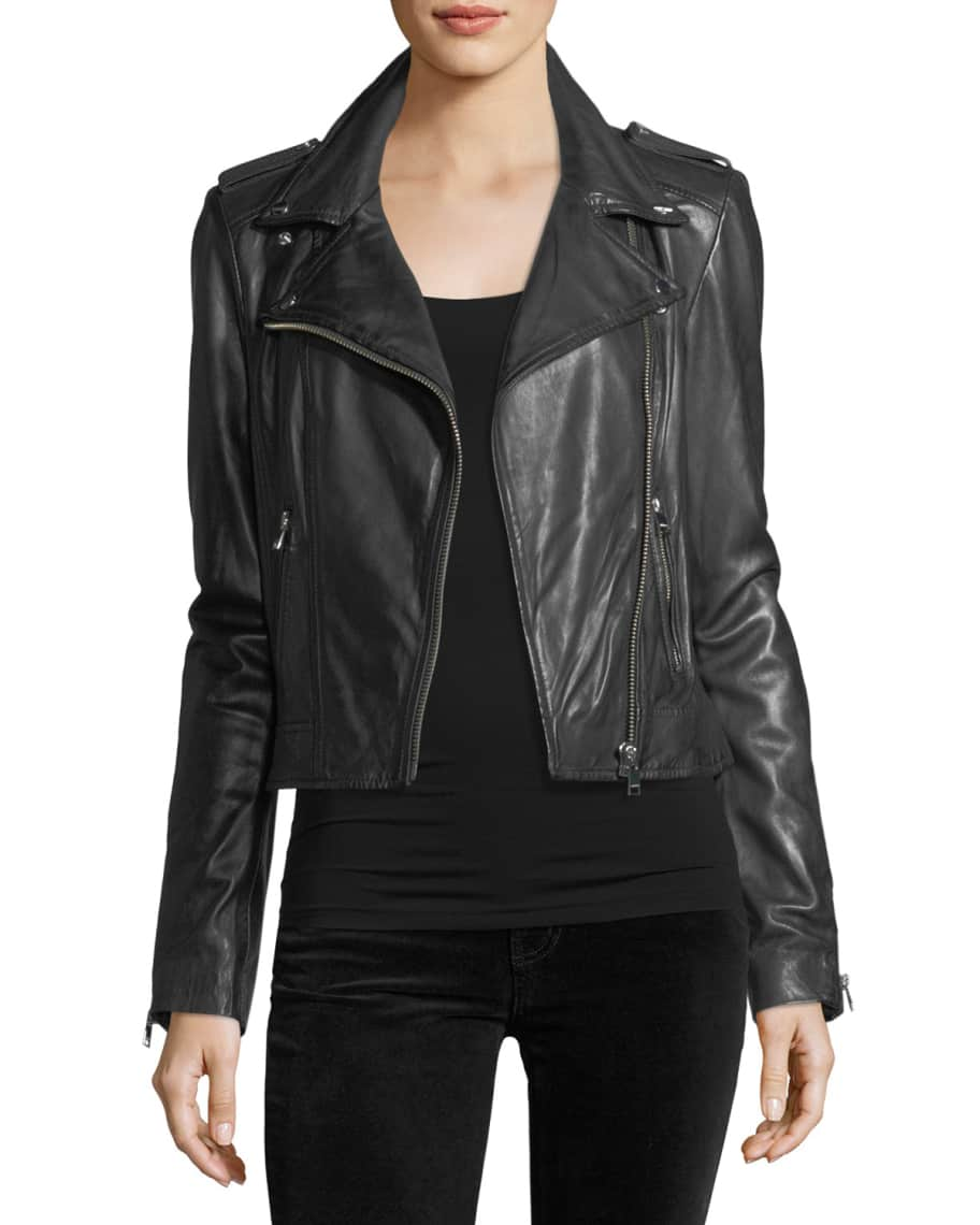 LaMarque Classic Leather Biker Jacket | Neiman Marcus