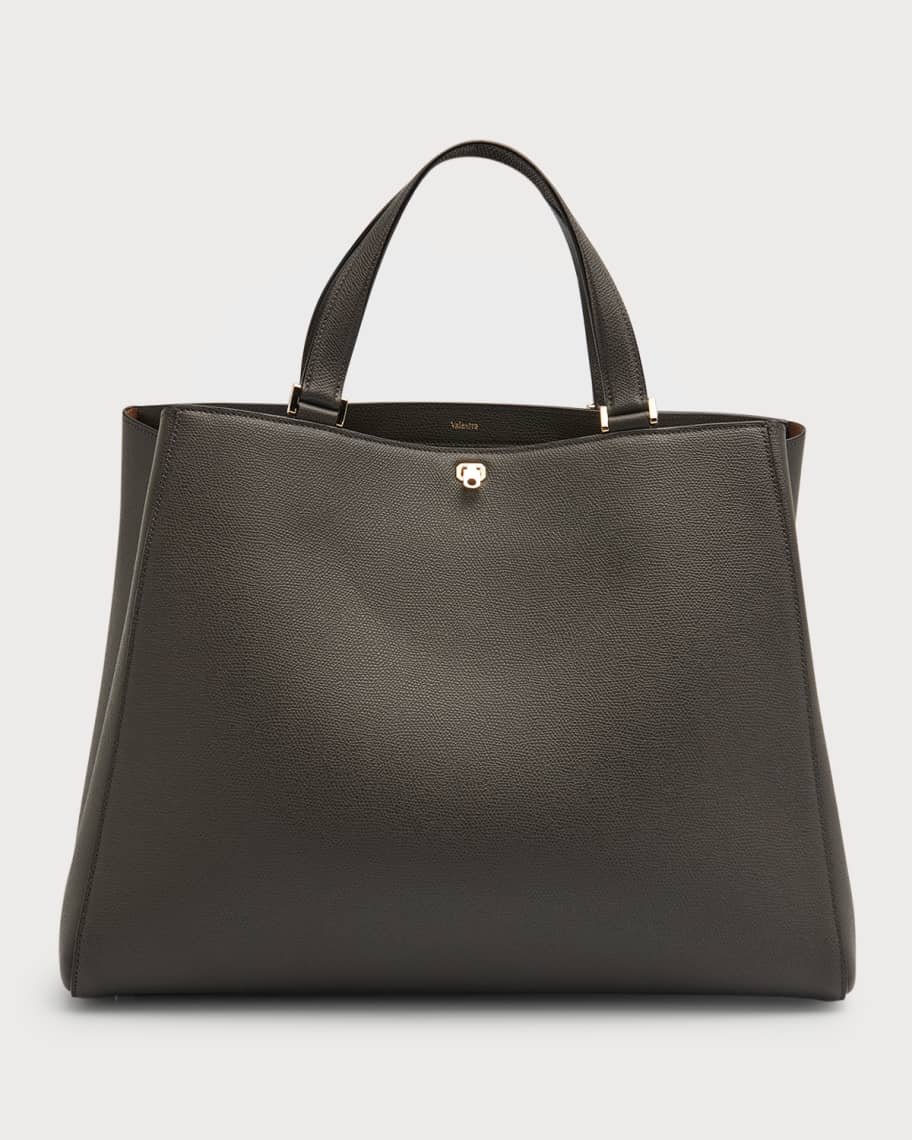 Valextra Brera Large Leather Top-Handle Tote Bag - ShopStyle
