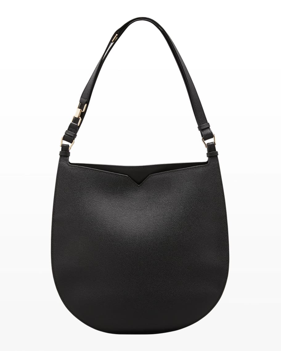 Valextra Weekend Hobo Large Leather Shoulder Bag | Neiman Marcus