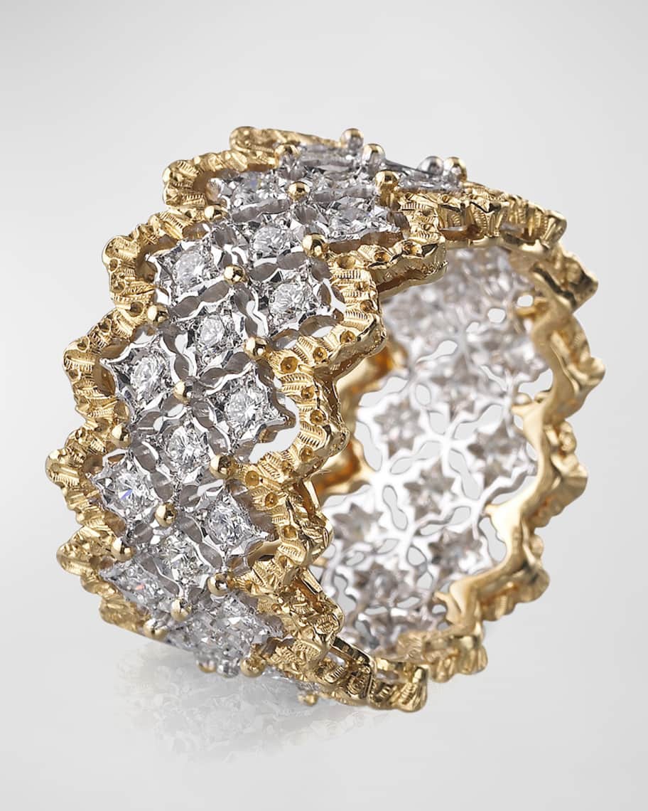 Louis Vuitton Flower Diamond White Gold Cocktail Ring 18k Heart 5.25