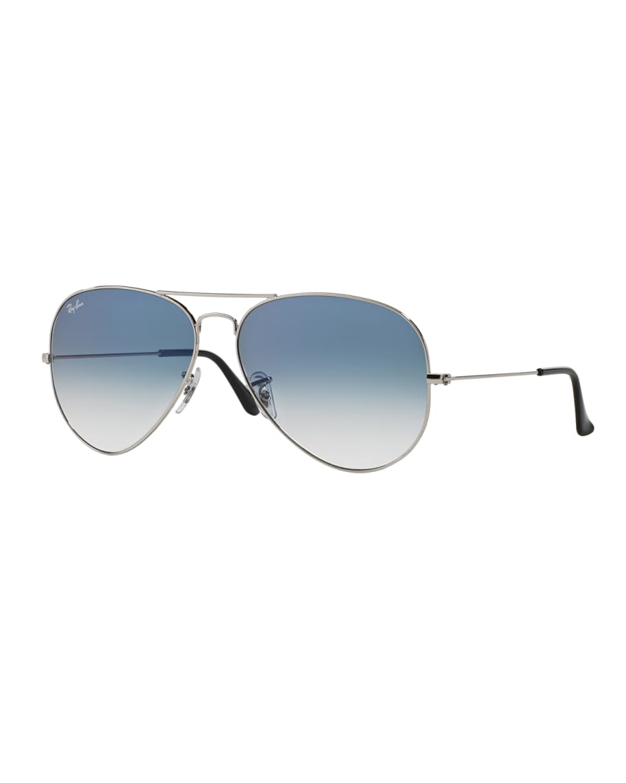 Ray-Ban Gradient Metal Aviator Sunglasses, Blue Pattern | Neiman Marcus