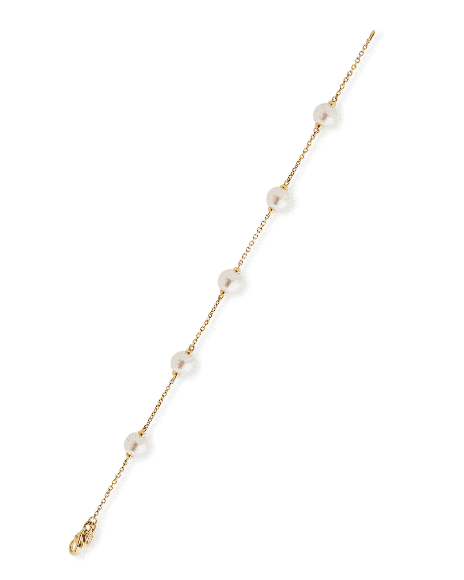Assael Akoya Pearl Chain Bracelet in 18K Gold | Neiman Marcus