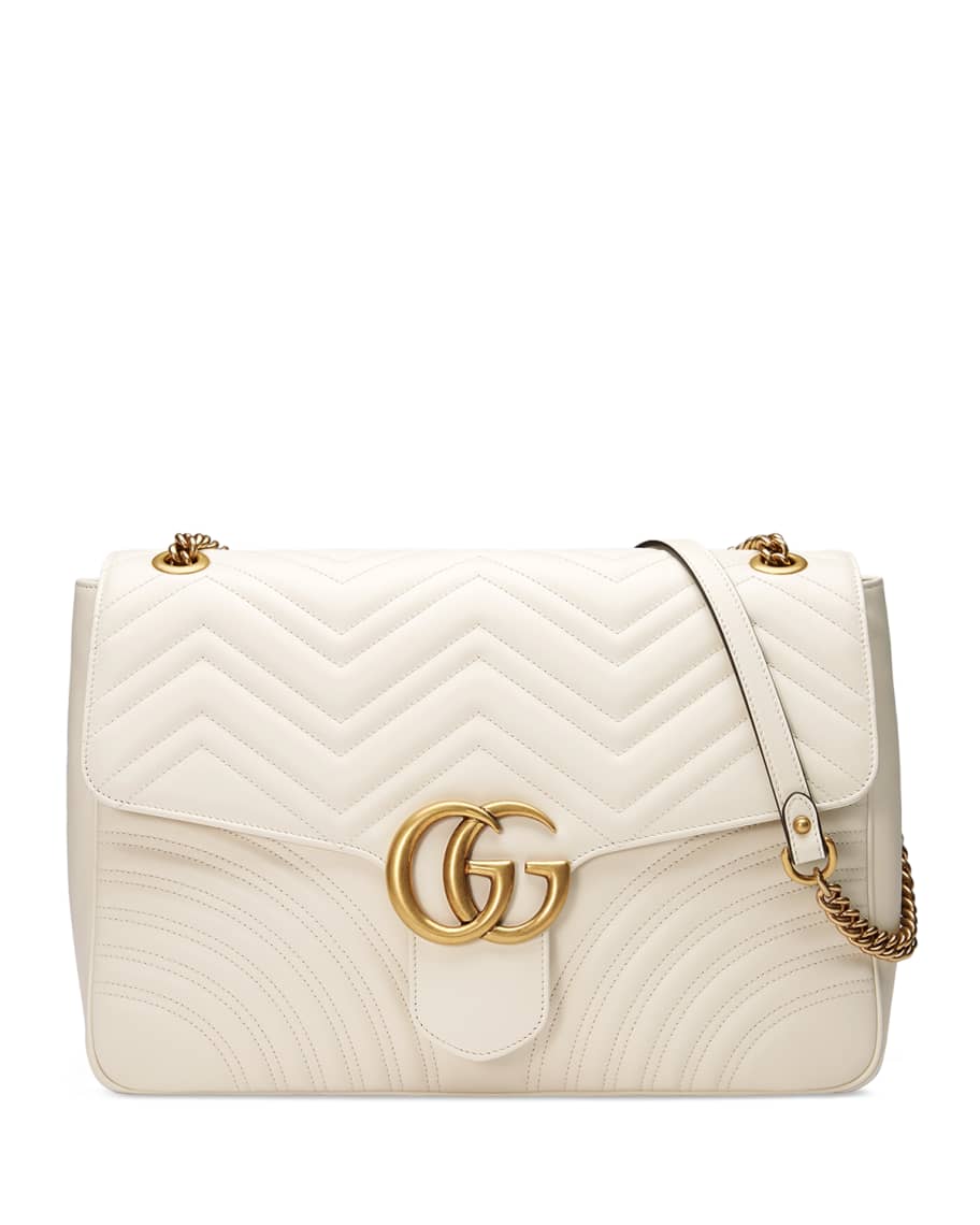 Gucci GG Marmont Large Chevron Quilted Leather Shoulder Bag | Neiman Marcus