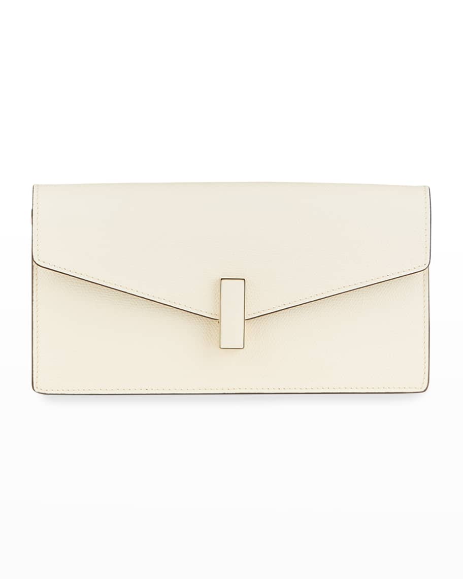 Valextra Iside Leather Envelope Clutch Bag | Neiman Marcus