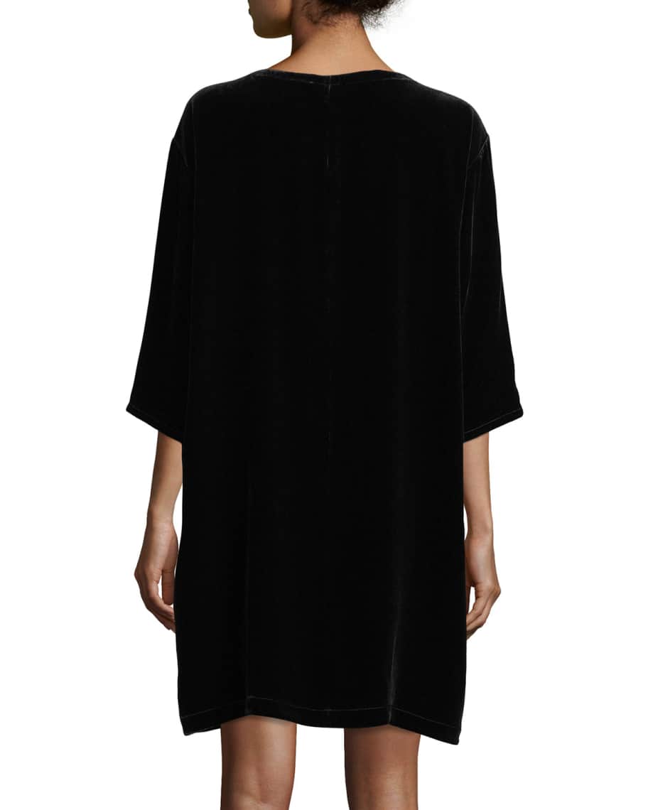 Eileen Fisher Short Velvet Shift Dress Neiman Marcus