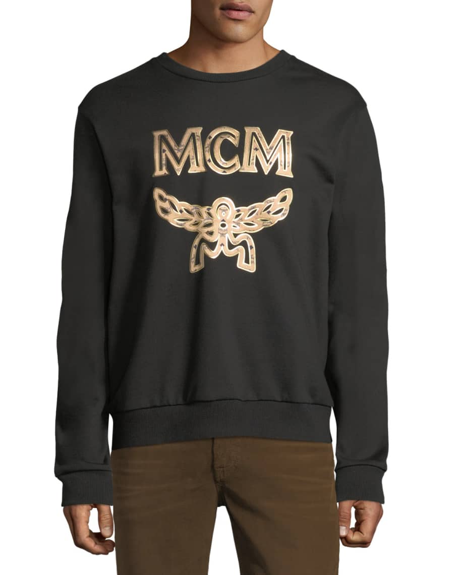Buy Mcm Graphic Logo Hoodie Heather Grey At 60 Off 54 OFF