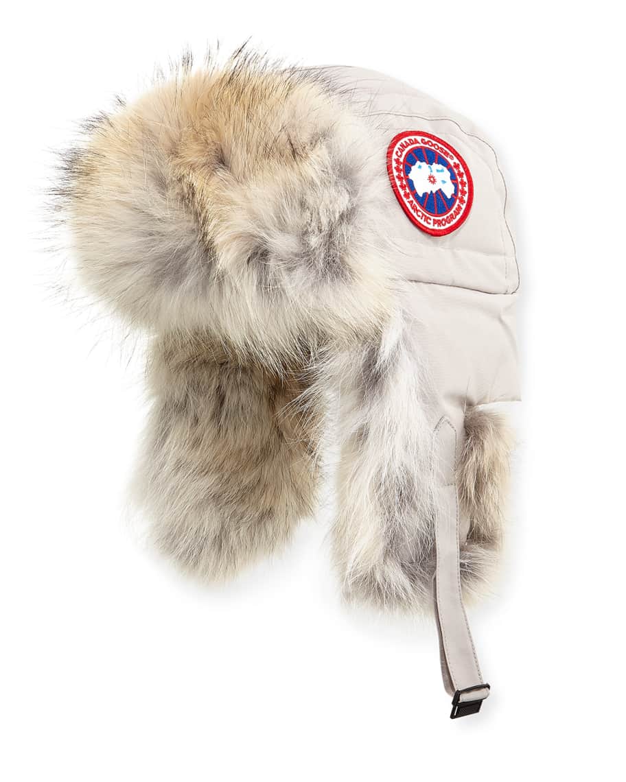 Canada goose fur aviator hat sale