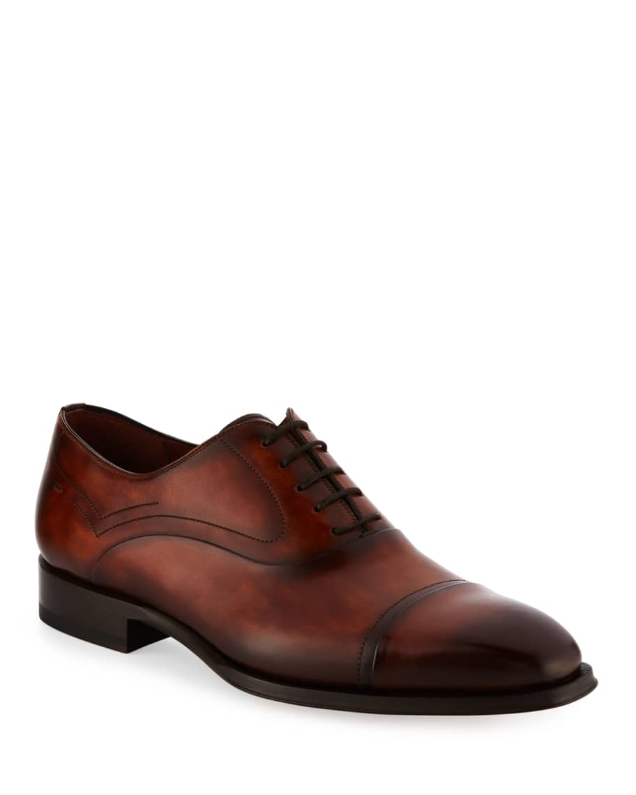 Magnanni for Neiman Marcus Cap-Toe Leather Oxford Shoe | Neiman Marcus