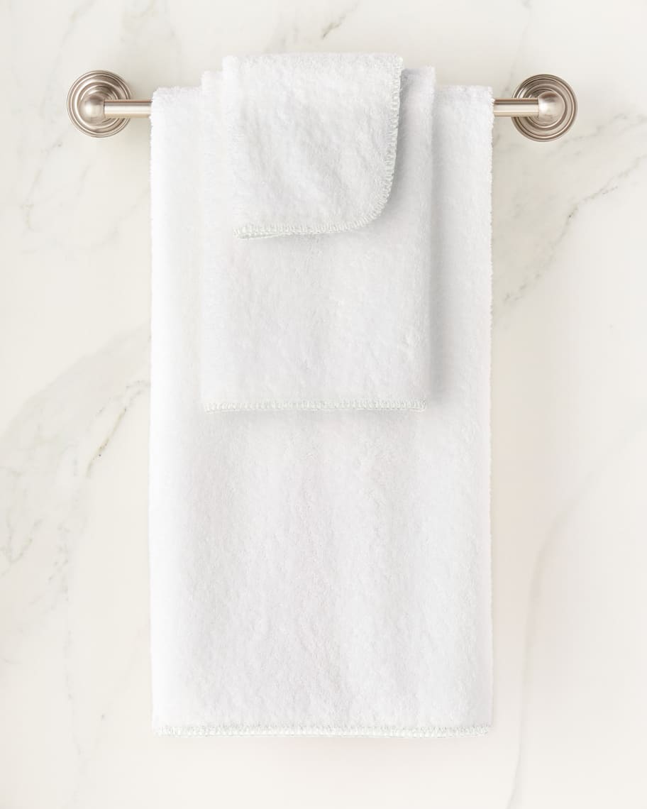 Matouk Whipstitch Bath Towels (Pool/White)