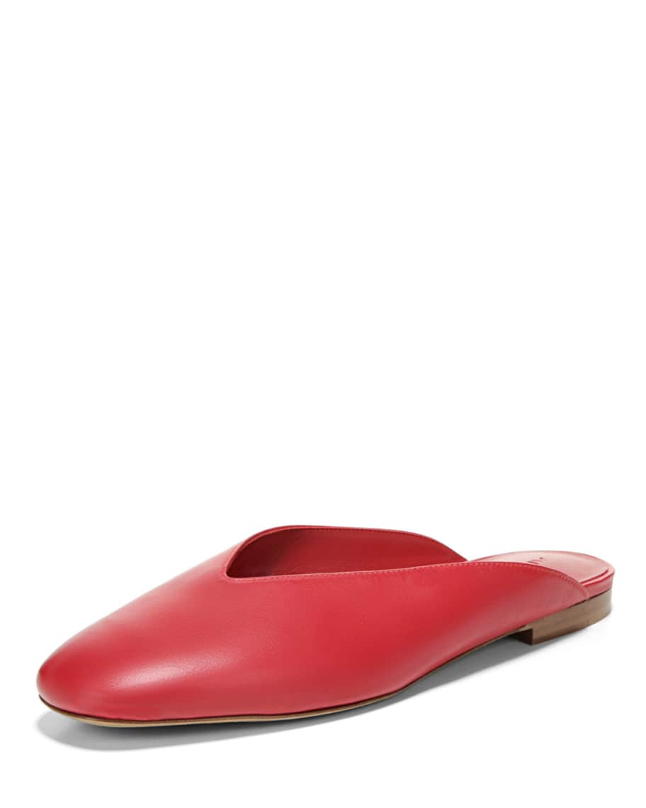 Vince Levins Flat Leather Mule Neiman Marcus