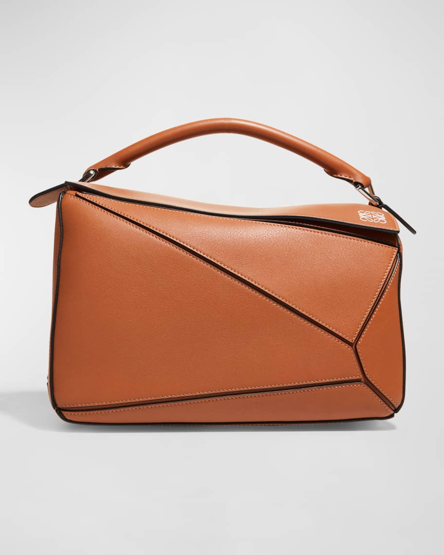 Loewe Color-Block Puzzle Mini Bag in Blue calf leather Leather