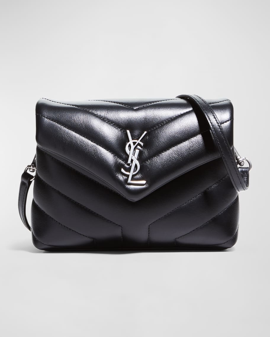 Loulou Toy Leather Shoulder Bag in White - Saint Laurent