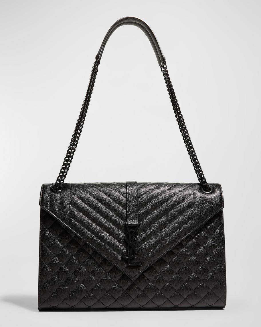 large envelope calfskin shoulder bag