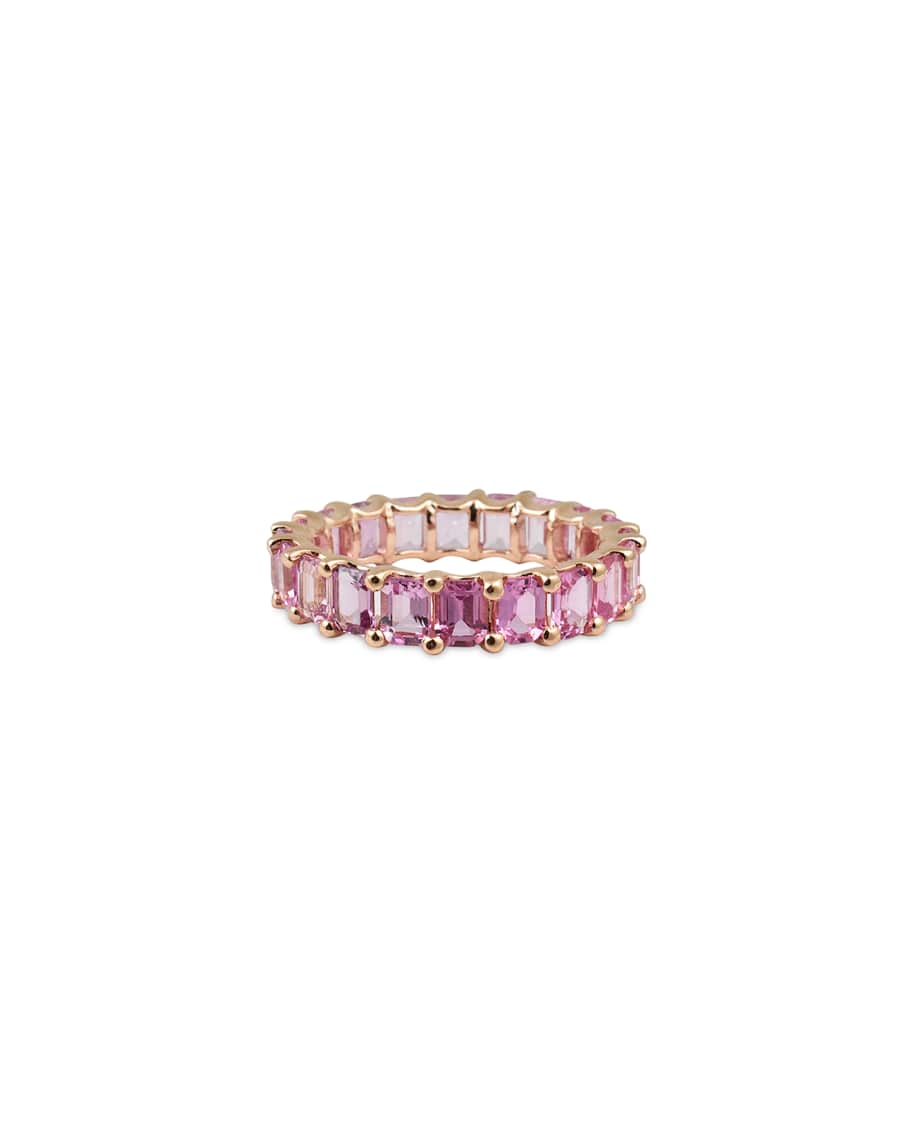 Stevie Wren 14k Rose Gold Pink/Purple Sapphire Band Ring, Size 7 ...