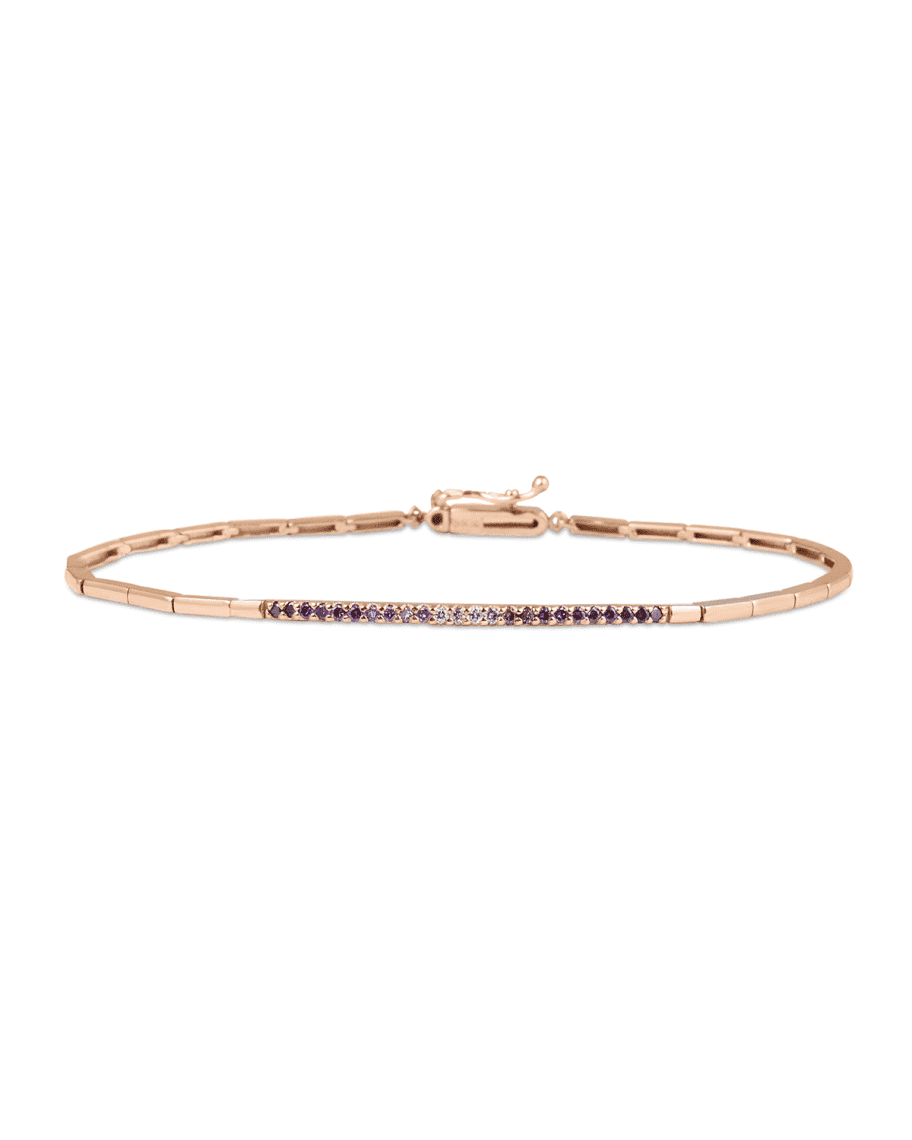 Stevie Wren 14k Rose Gold Pink Diamond Tennis Bracelet | Neiman Marcus