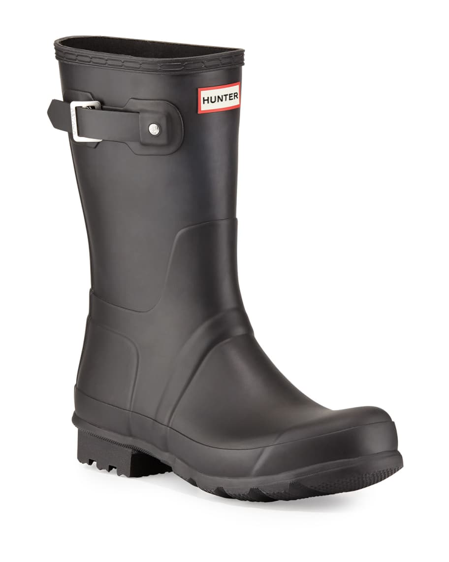 Hunter Boot Original Short Boots, Black | Neiman Marcus