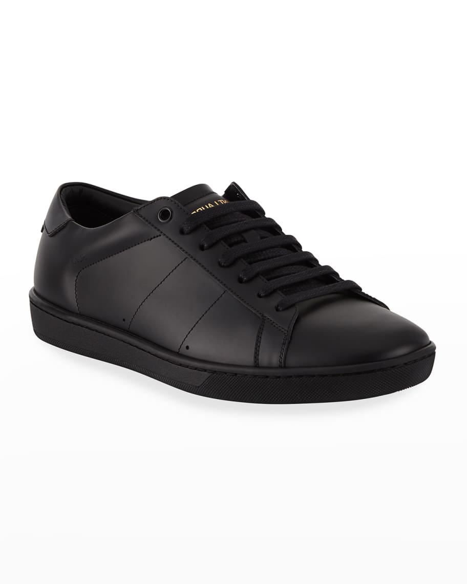 Saint Laurent Men's SL01 Leather Low-Top Sneakers | Neiman Marcus