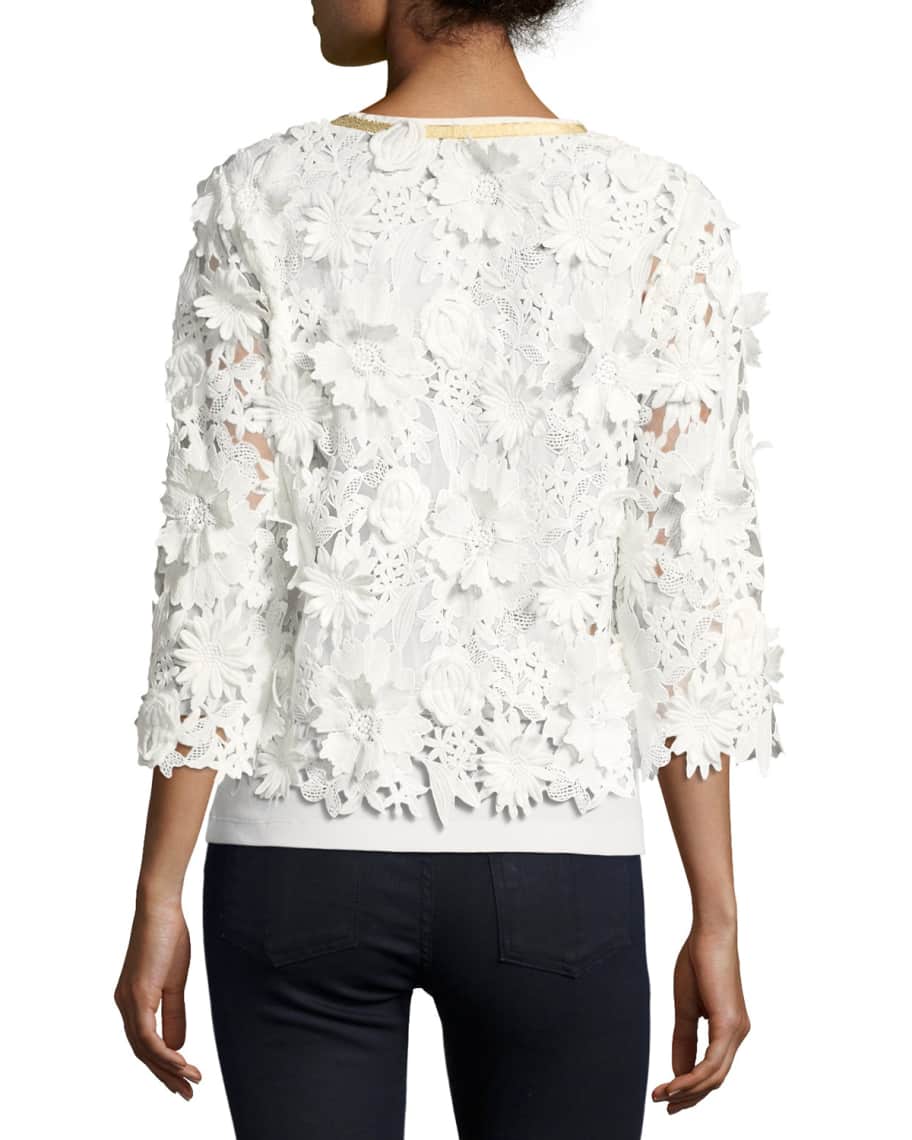 Michael simon floral crochet jacket on sale
