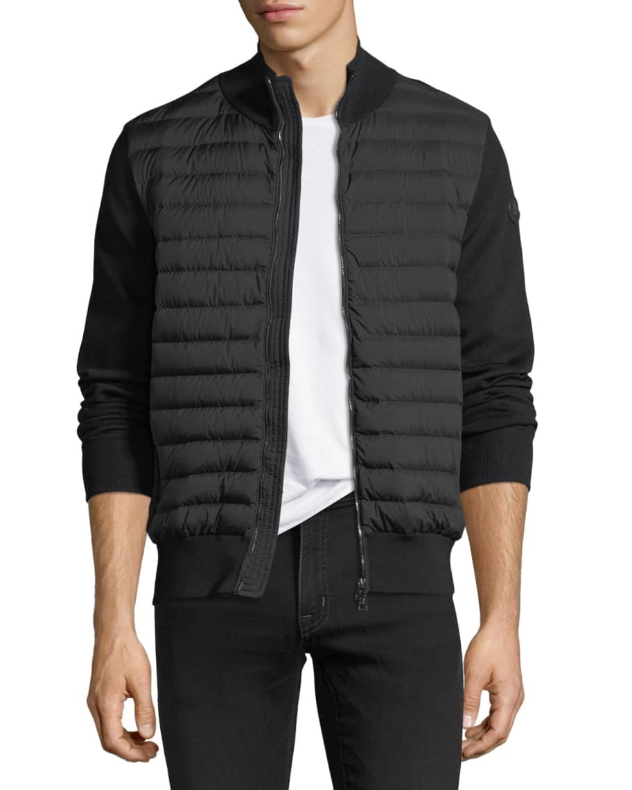 Moncler Maglia Tricot Zip-Front Cardigan | Neiman Marcus