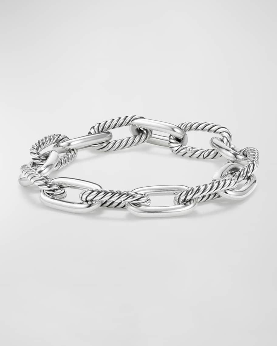 DY Madison® Chain Bracelet in Sterling Silver with 18K Yellow Gold, 11mm