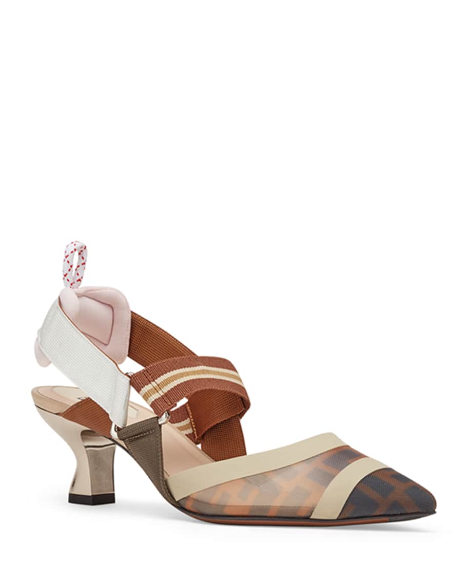 Fendi colibrì slingback pumps hotsell