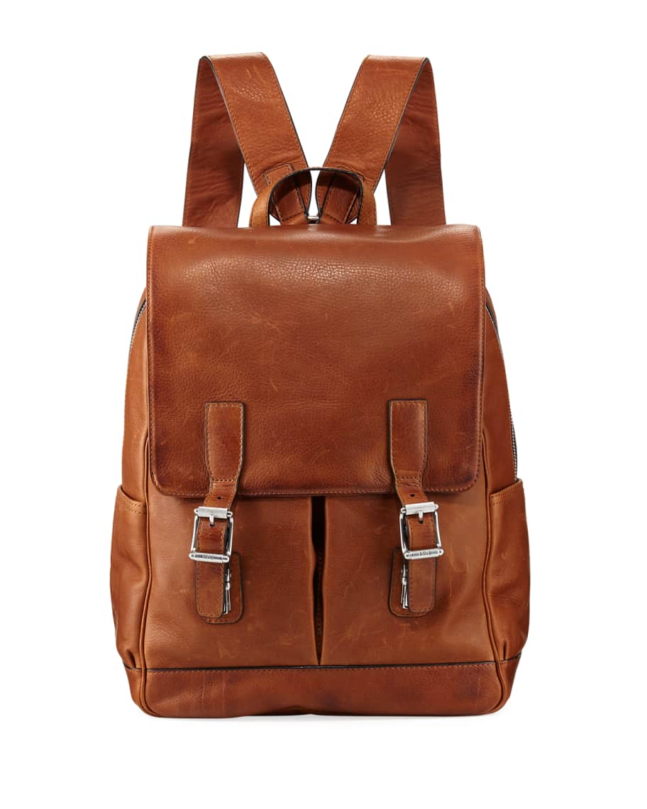 Frye Oliver Leather Buckle Backpack Neiman Marcus
