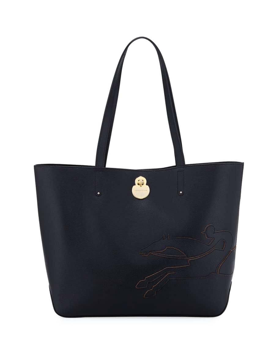 Longchamp Shop-It Medium Leather Tote Bag | Neiman Marcus