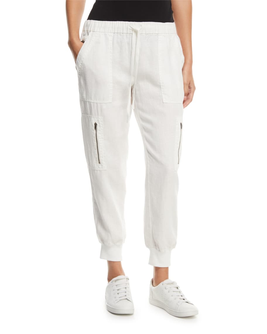 Joie Florimel Six-Pocket Linen Jogger Pants | Neiman Marcus