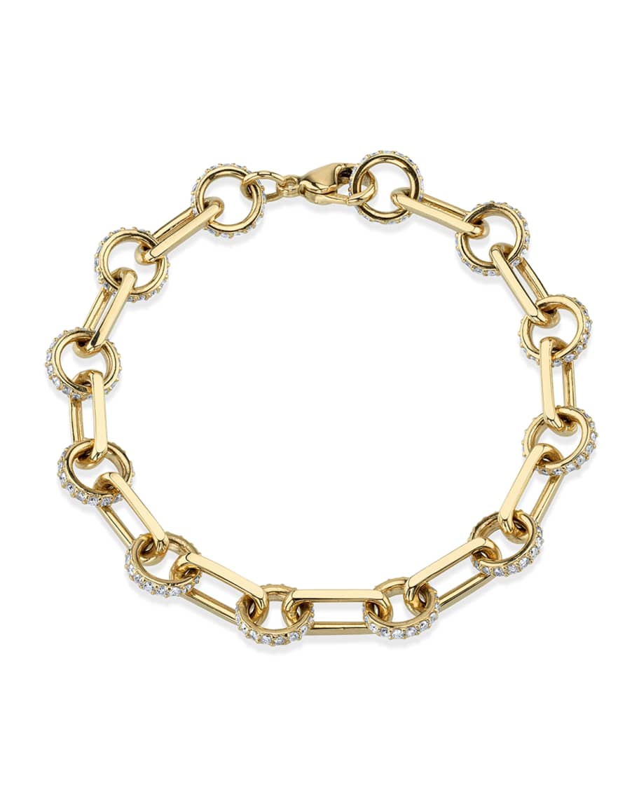 Sheryl Lowe 14k Yellow Gold Diamond Chain Bracelet | Neiman Marcus