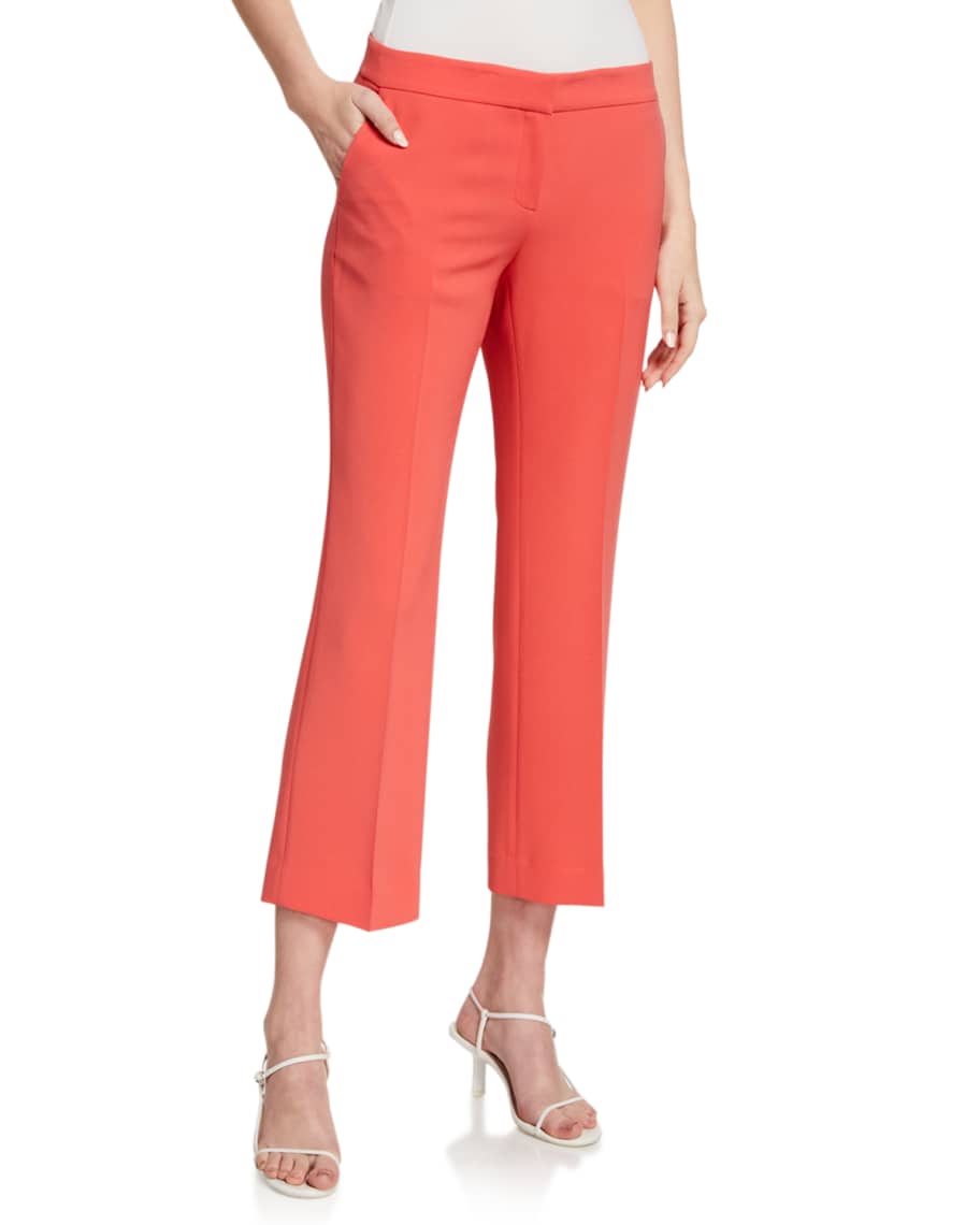 Lafayette 148 New York Manhattan Finesse Crepe Cropped Flare Pants ...