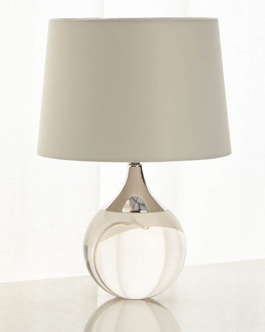 Fluted Crystal Ball Lamp