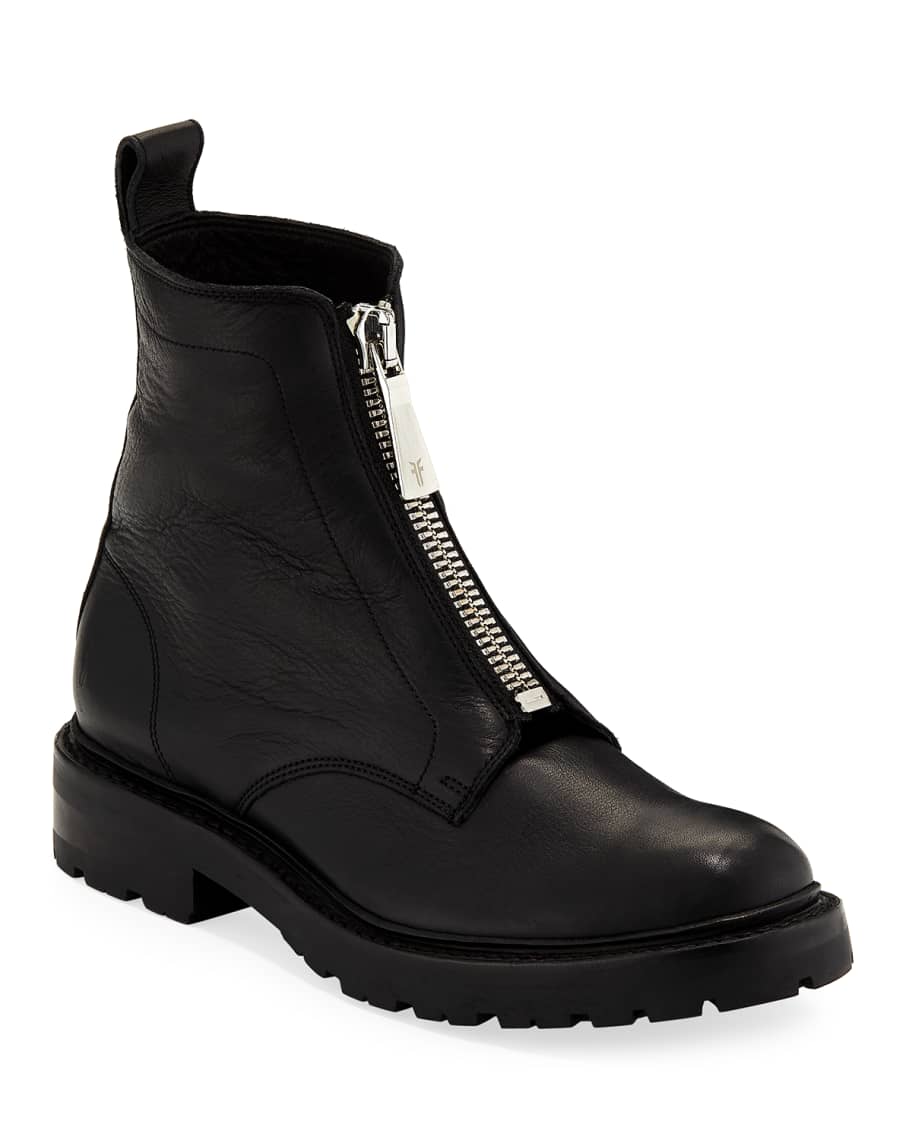 Frye Julie Front Zip Leather Boot Neiman Marcus