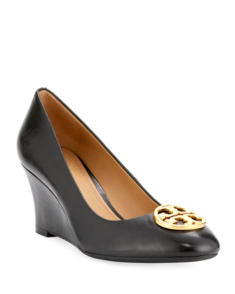 Tory Burch Chelsea Wedge Medallion Pump | Neiman Marcus