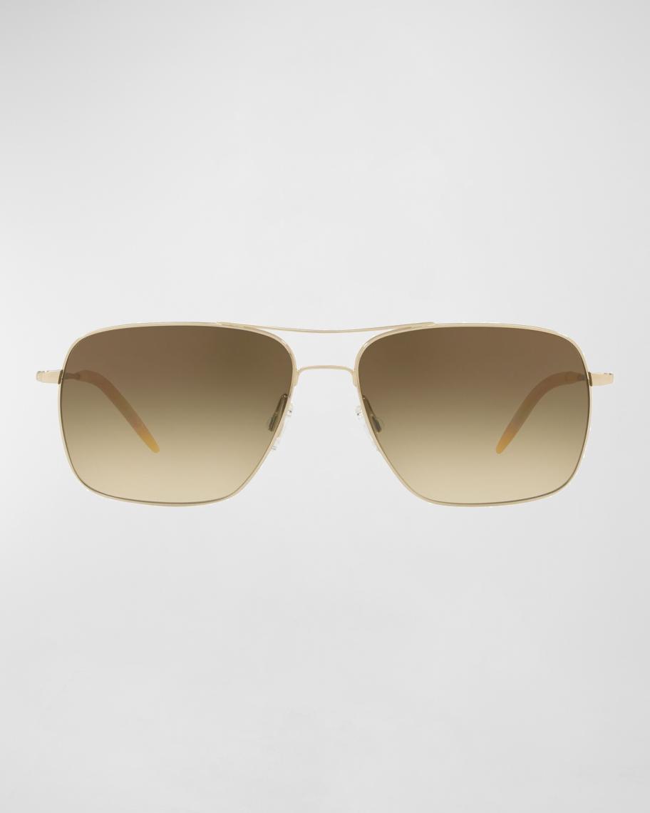 Oliver Peoples Clifton Photochromic Sunglasses, Gold | Neiman Marcus