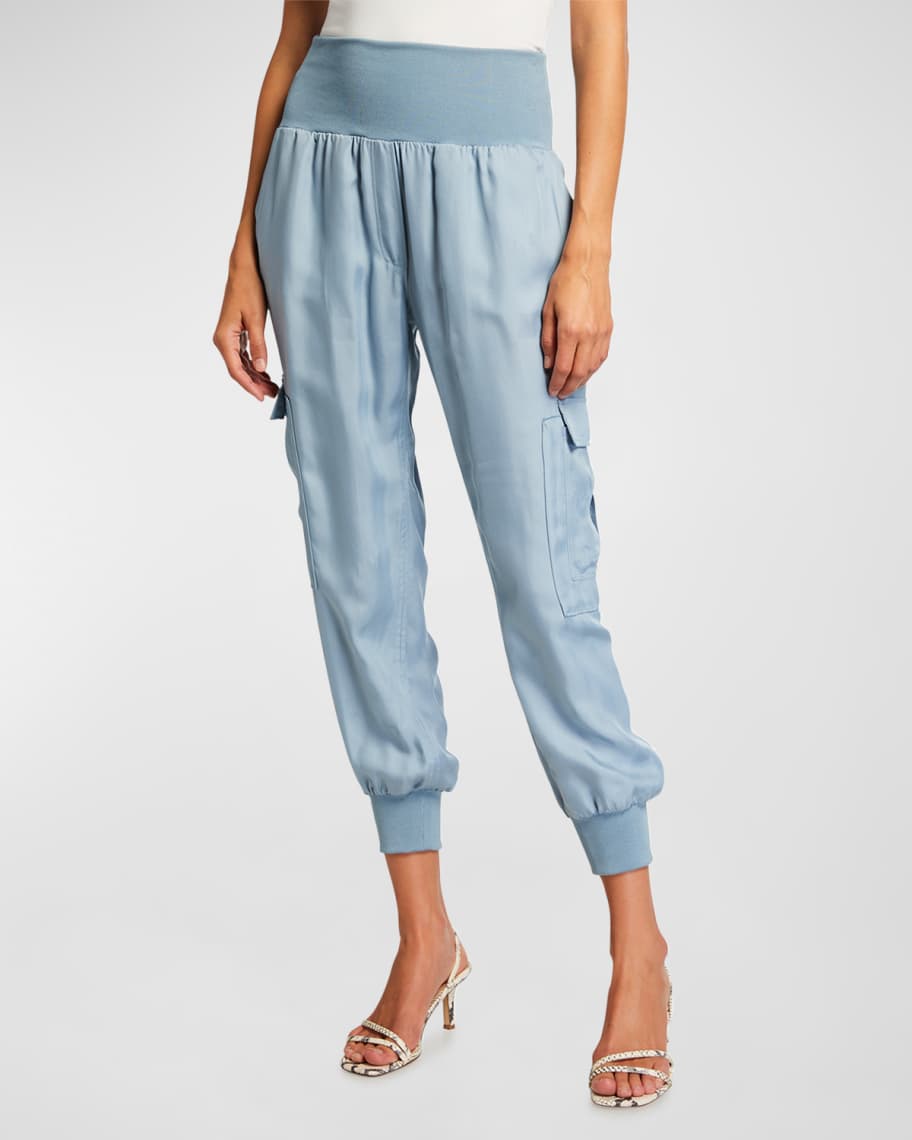 satin jogger pants