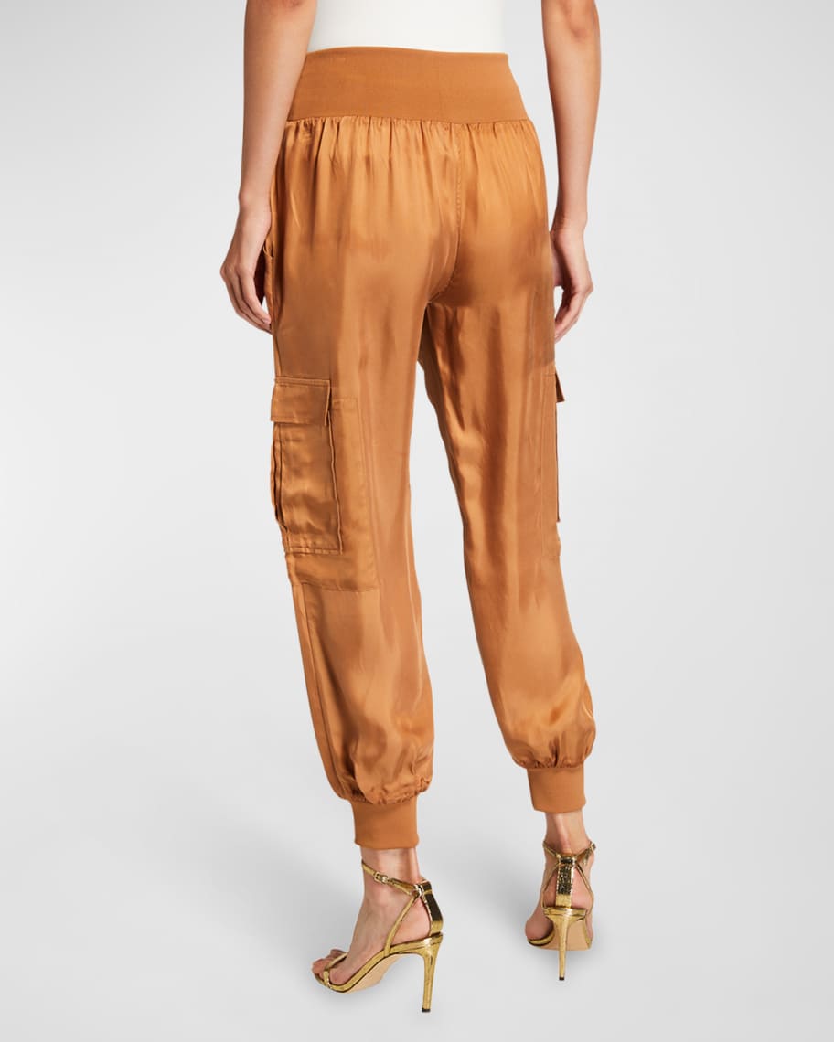 satin jogger pants