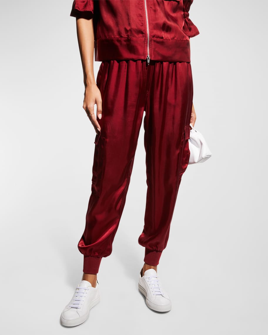 Cinq a Sept Tous Les Jours Giles Satin Jogger Pants