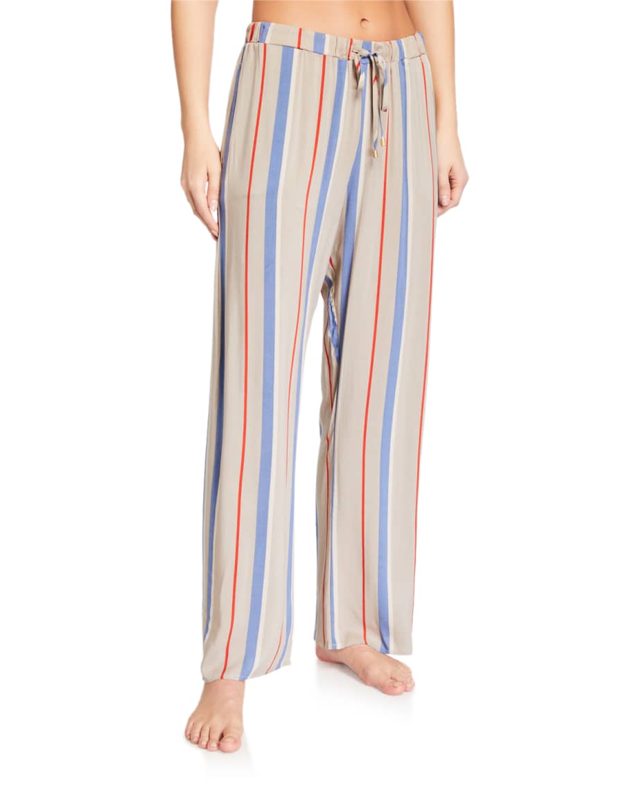 Hanro Abstract Brushstroke Woven Pajama Pants | Neiman Marcus