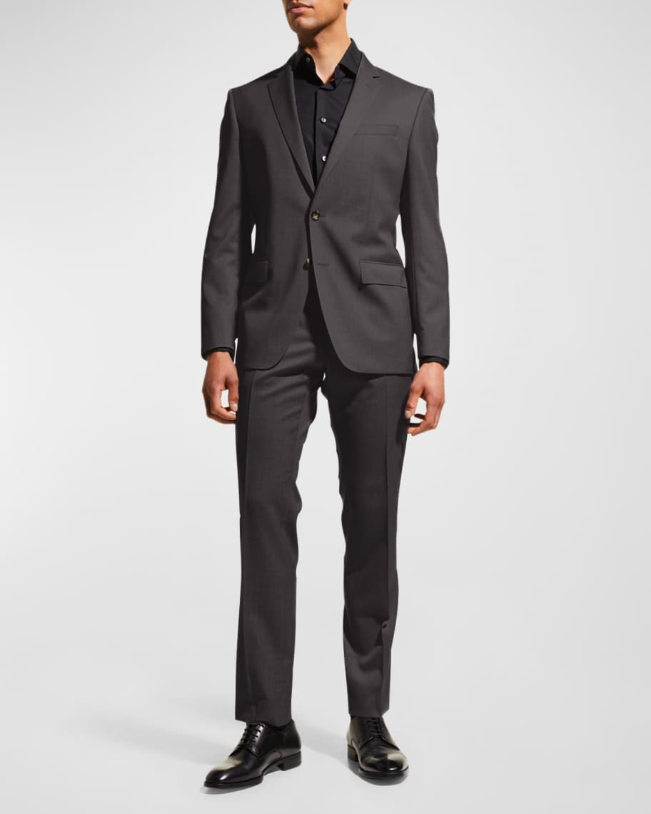 BOSS Men's Stretch-Wool Basic Two-Piece Suit, Gray | Neiman Marcus