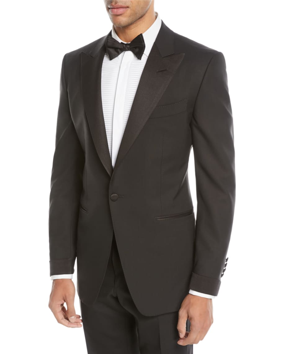 TOM FORD Grosgrain Peak-Lapel Tuxedo | Neiman Marcus