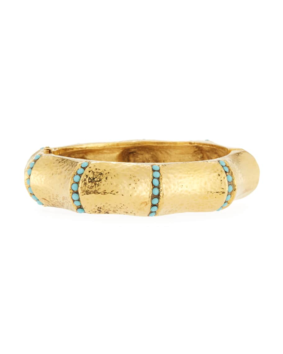 Jose & Maria Barrera Turquoise-Studded Bangle Bracelet | Neiman Marcus