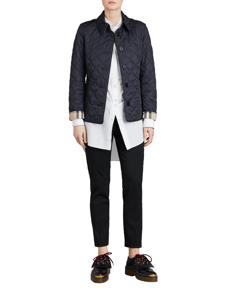 Burberry frankby quilted jacket navy on sale