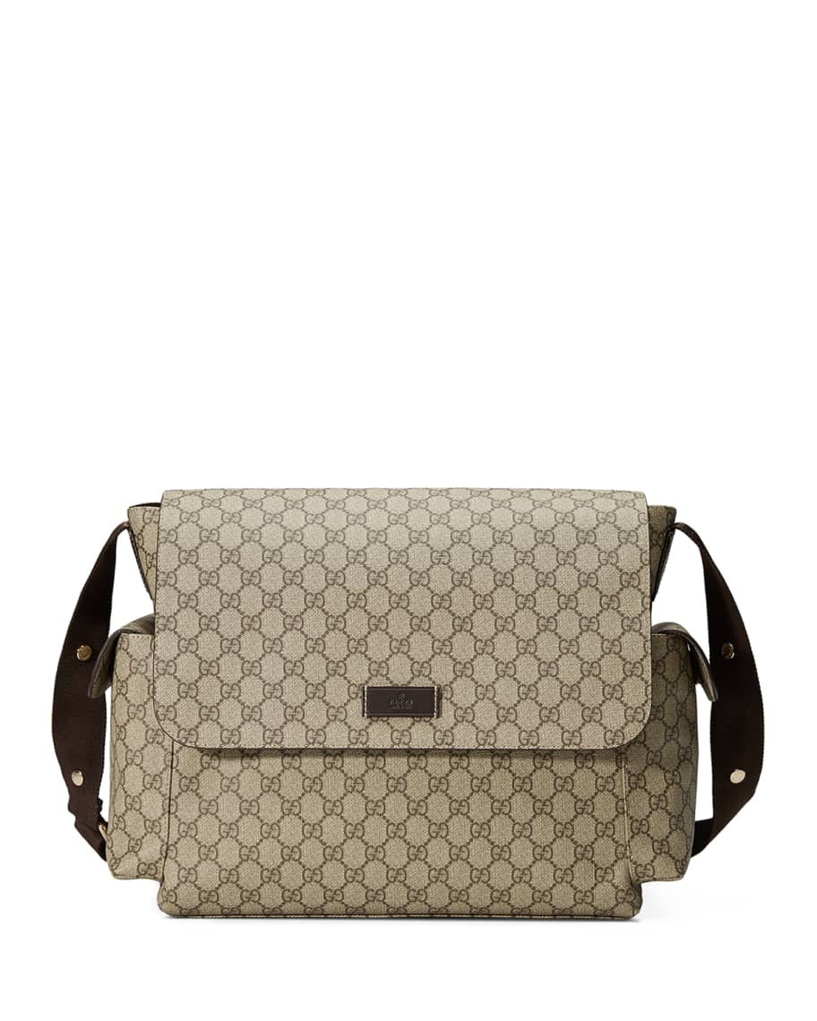 Gucci Guccissima Faux-Leather Diaper Bag w/ Changing Pad | Neiman Marcus