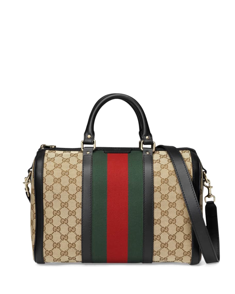 Gucci Vintage Web Boston Bag Neiman Marcus