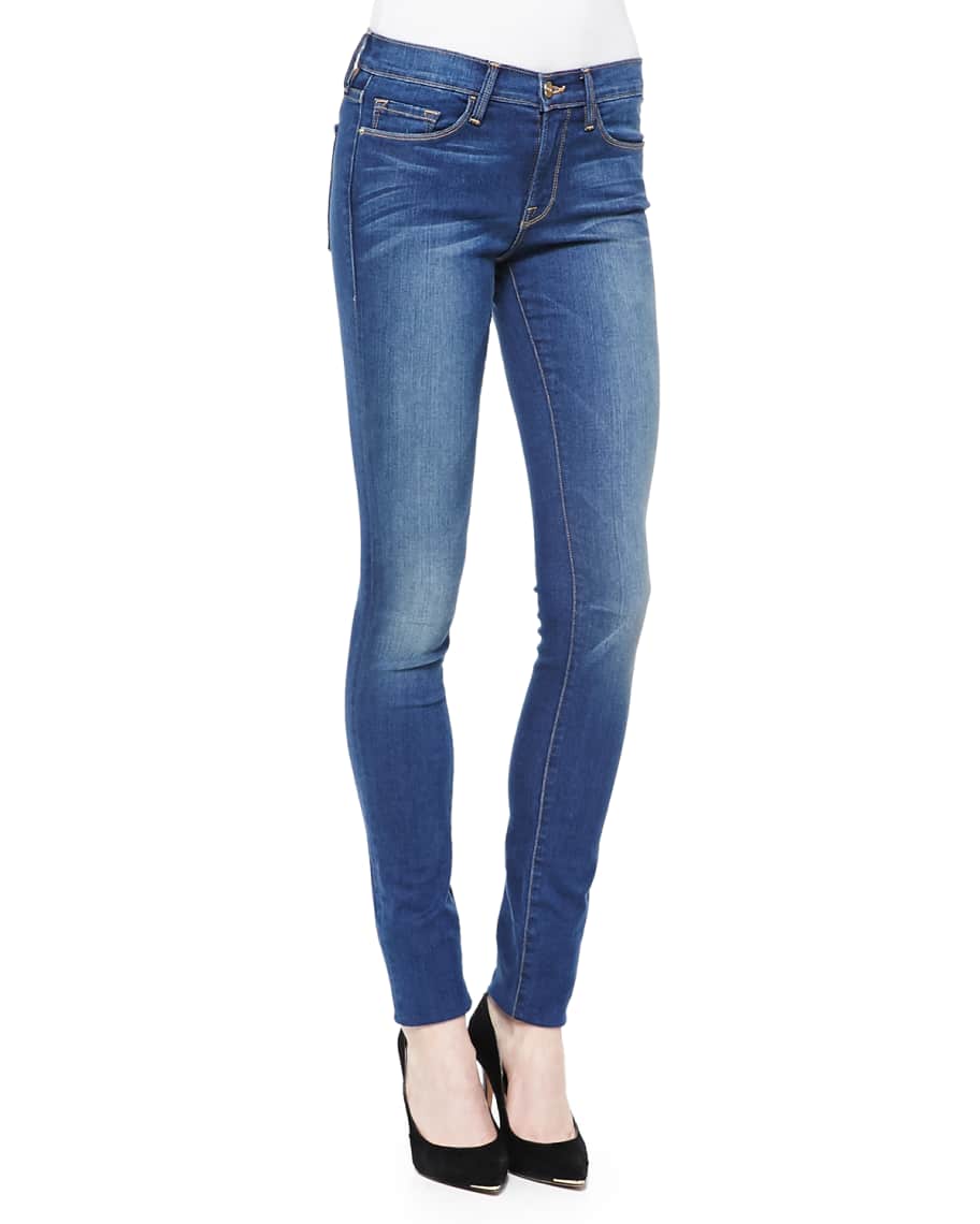 FRAME Forever Karlie Skinny High-Rise Jeans, Columbia Road | Neiman Marcus