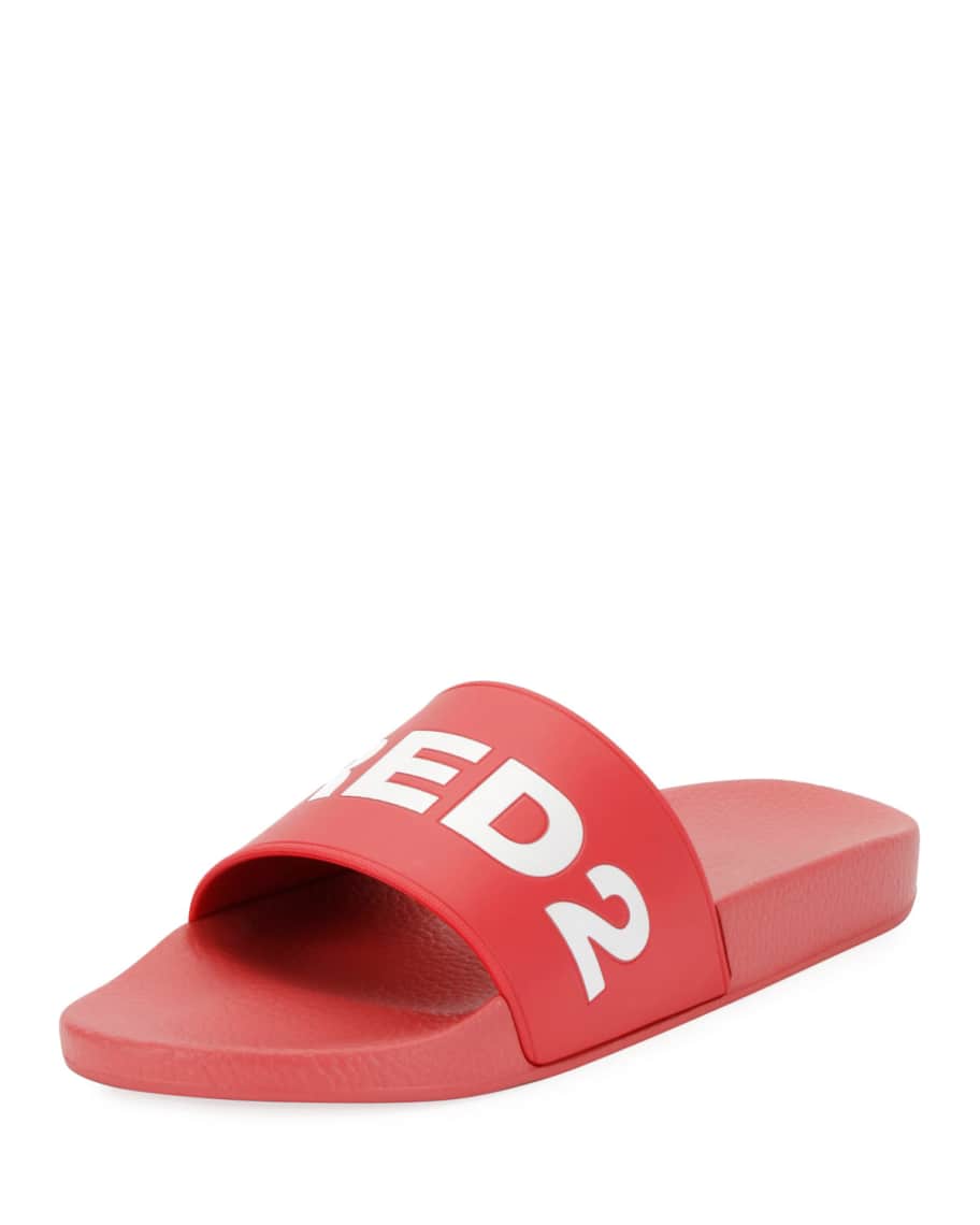 Dsquared2 Logo Slide Sandals | Neiman Marcus