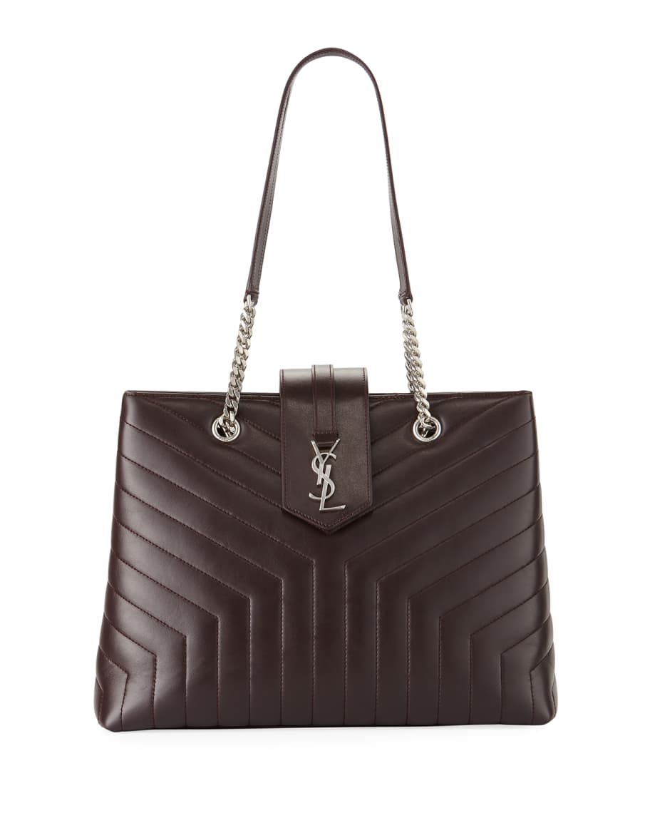 Saint Laurent Loulou Monogram YSL Large Quilted Shoulder Tote
